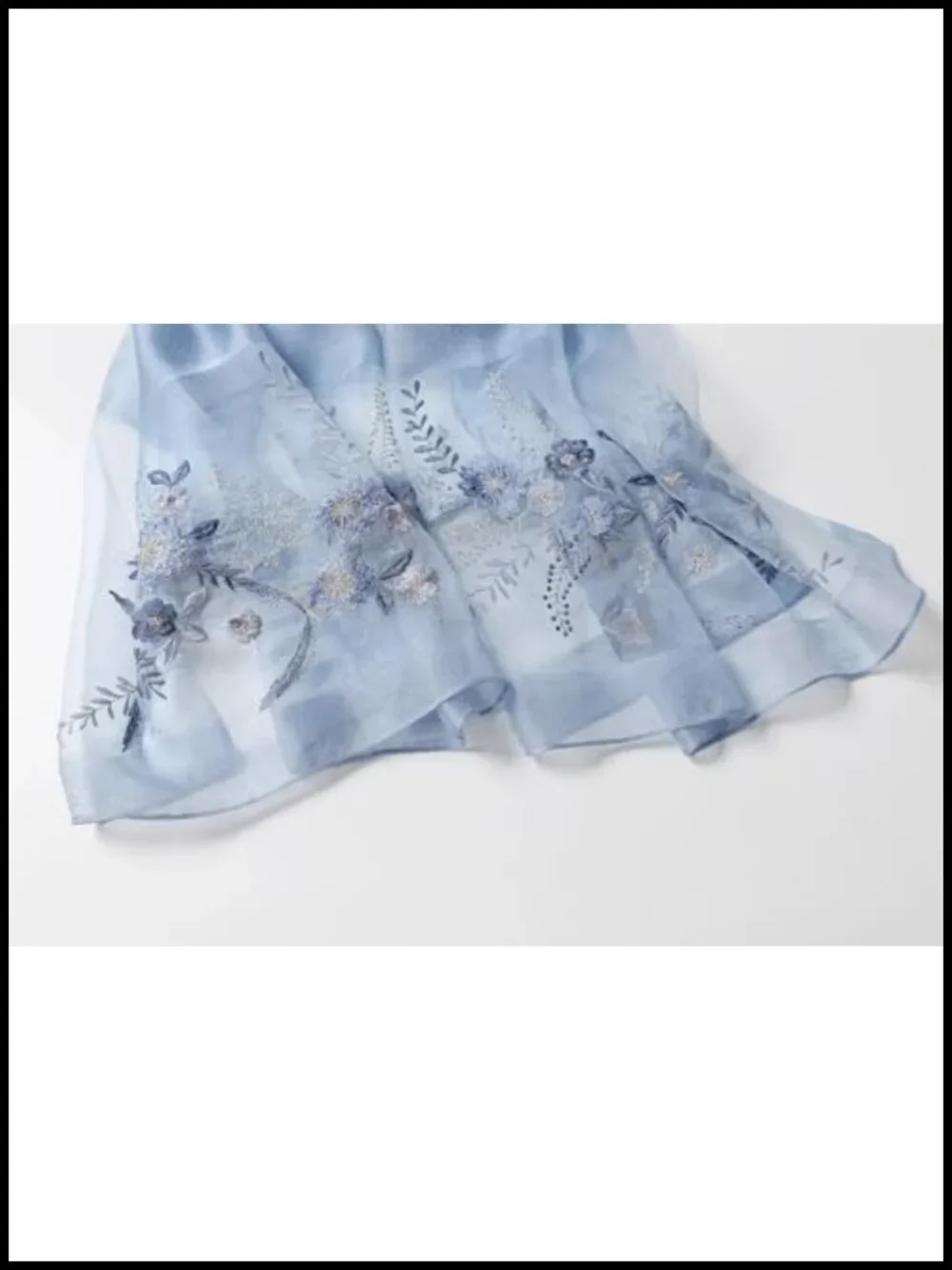Silk Blend Scarf Shawl - Lightweight Floral Embroidered Wrap for Wedding Party